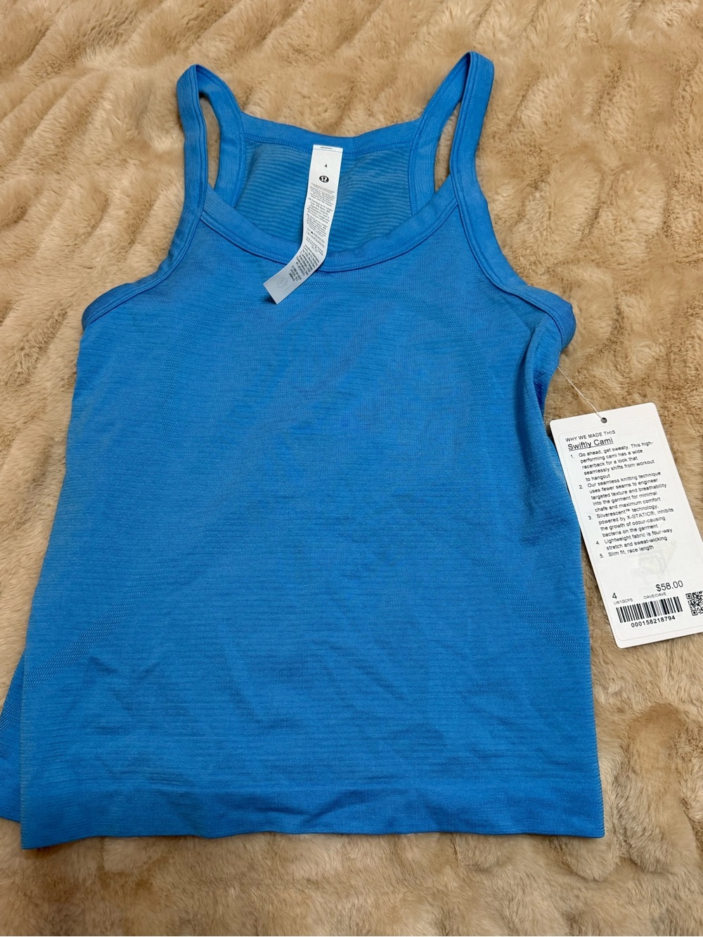 Lululemon Swiftly Women's Seamless Racerback Tank Top - Blue